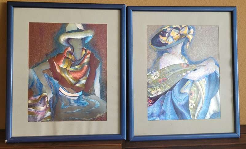 Framed DUFEX FOIL PRINT set (Minetta & Elloise)  by YOSHIMI PIERROT