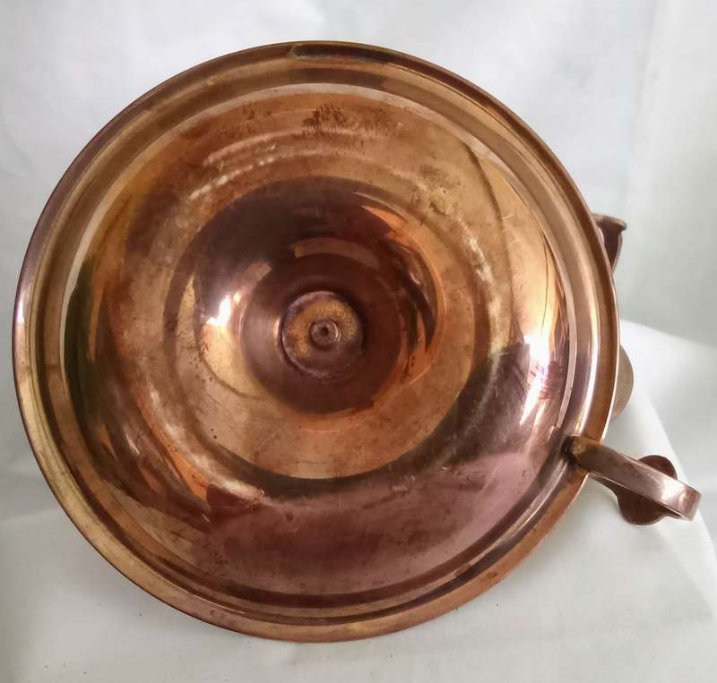 Two vintage Quite Solid copper candle sticks