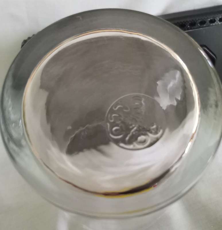 Set of 2 Beautiful Clear Glass & Silver Plate Moroccan Style Beverage Glasses