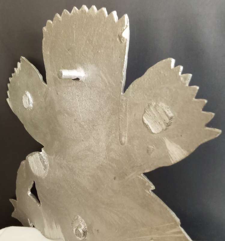 Moulded metal protea plaque