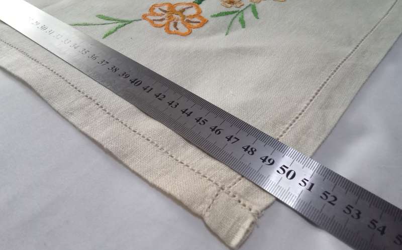 Gorgeous perfect vintage hand embroidered tray cloth