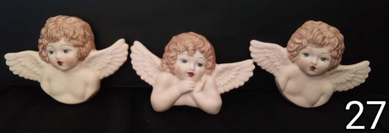 Beautiful hand painted porcelain angels