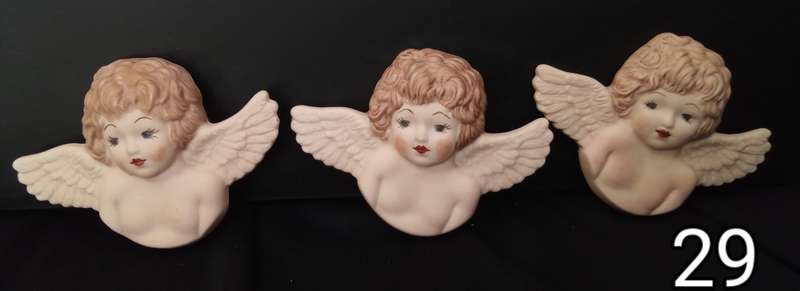 Beautiful hand painted porcelain angels