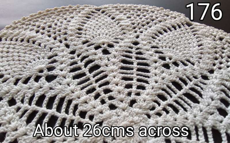 Lovely off-white crocheted doily - 26cms across