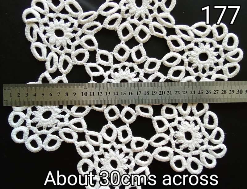 Lovely white crocheted doily - 30cms across