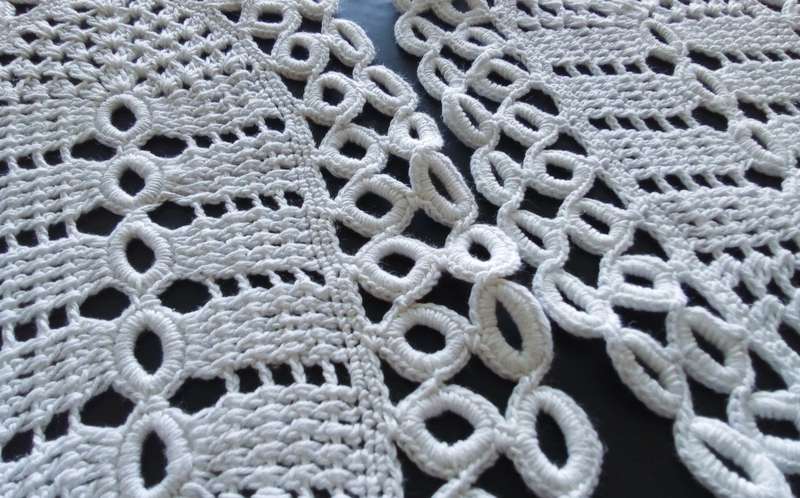 A pair of similar pretty vintage doilies  - 40cms across