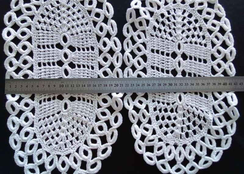 A pair of similar pretty vintage doilies  - 40cms across