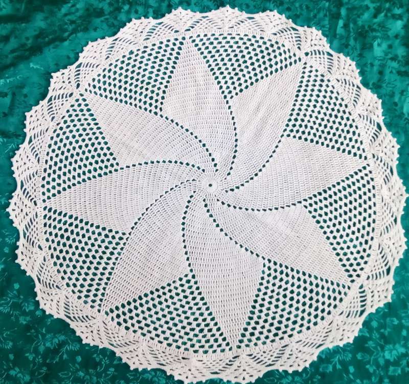 Vintage Large Doily/Tablecloth - 60cm Across