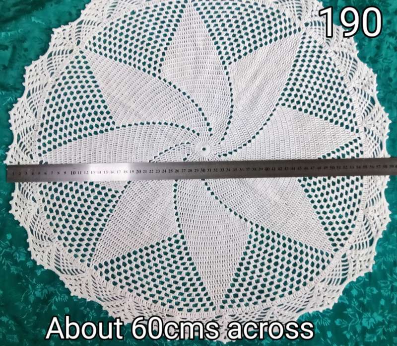 Vintage Large Doily/Tablecloth - 60cm Across