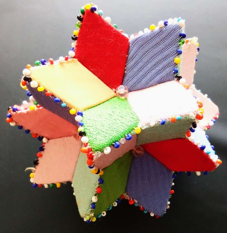 Delightful vintage hand made Moravian star with bead detail