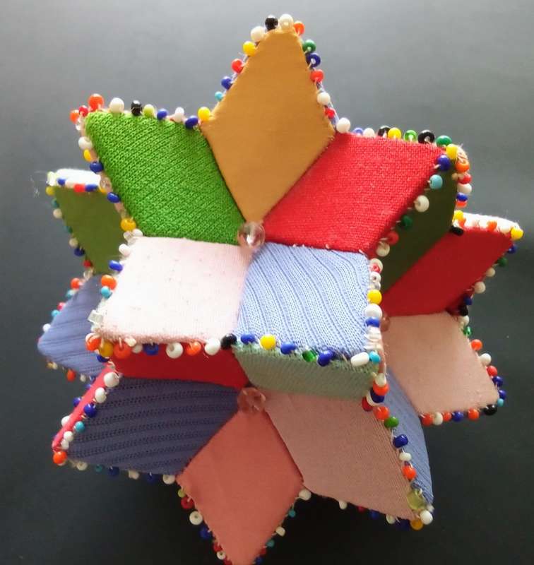 Delightful vintage hand made Moravian star with bead detail