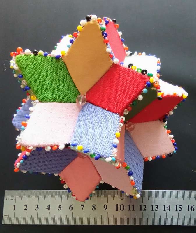 Delightful vintage hand made Moravian star with bead detail