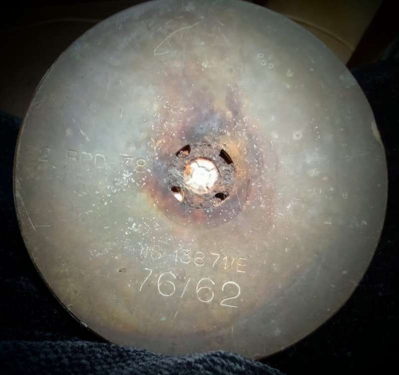 Solid brass Vintage artillery shell 76/62 nr.2