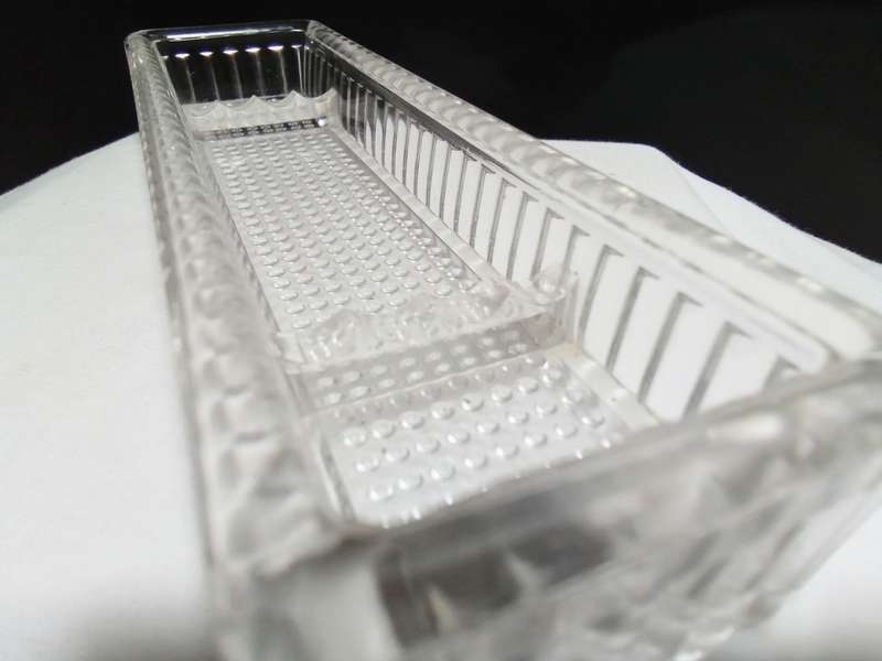 Vintage glass pen tray