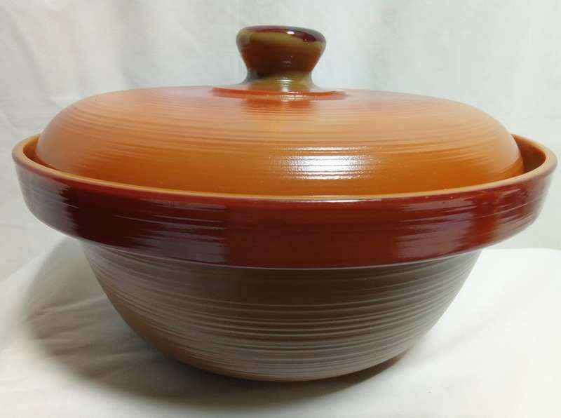 Stunning Vintage Arcopal Volcan Rustique glass Casserole