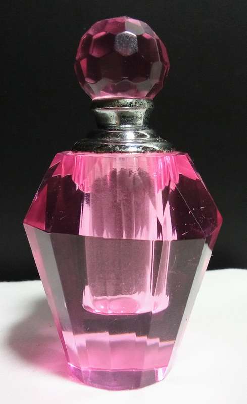Vintage crystal glass perfume bottle