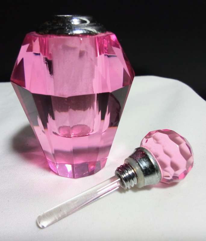 Vintage crystal glass perfume bottle