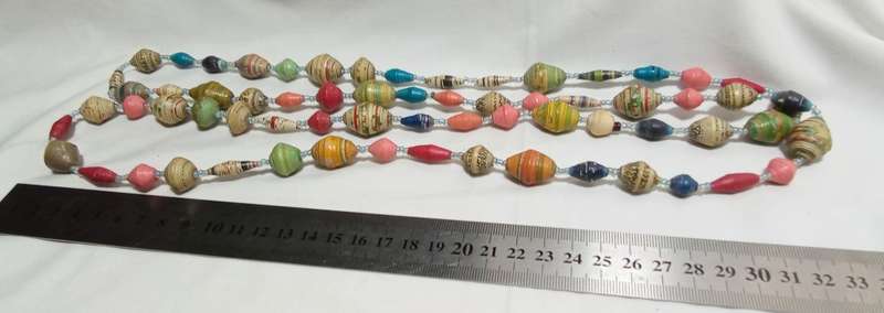 Pretty paper bead necklace