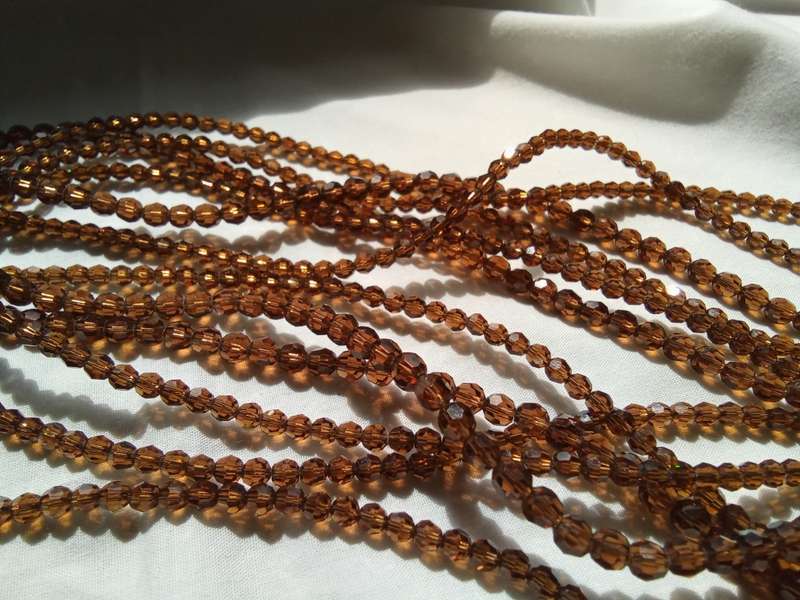 Exquisite Vintage brown Swarovski crystal Necklace