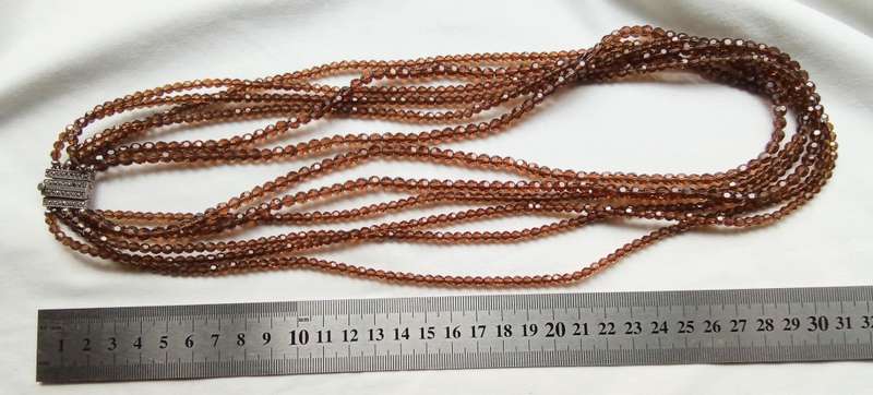 Exquisite Vintage brown Swarovski crystal Necklace