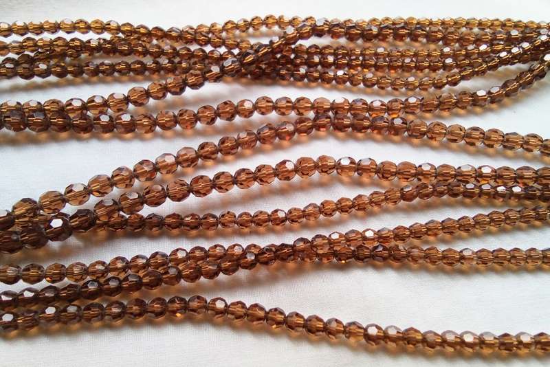 Exquisite Vintage brown Swarovski crystal Necklace