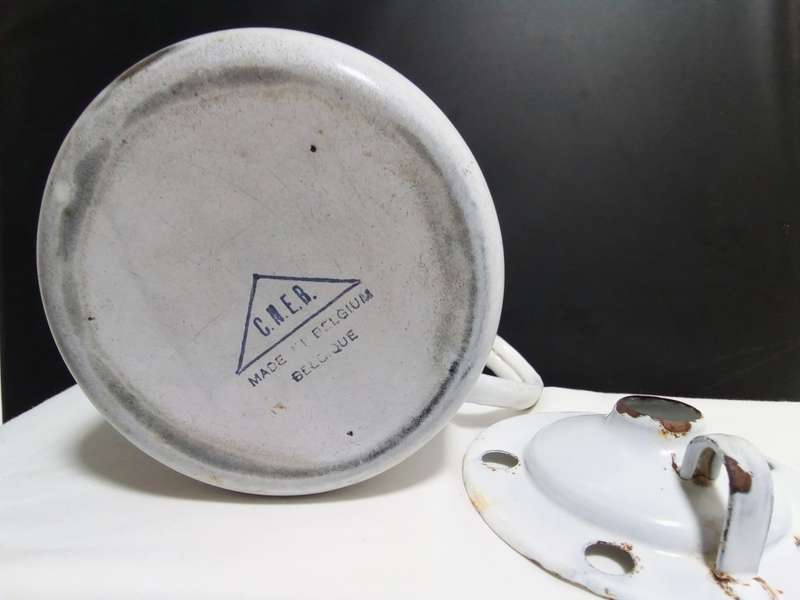Vintage enamel jug - made in Belgium