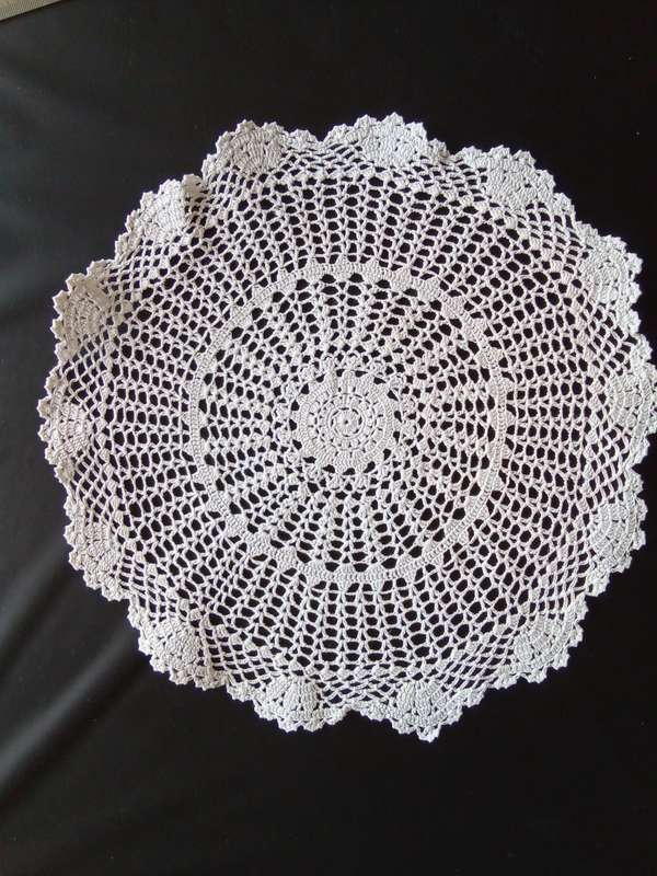 Lovely white vintage crocheted doily