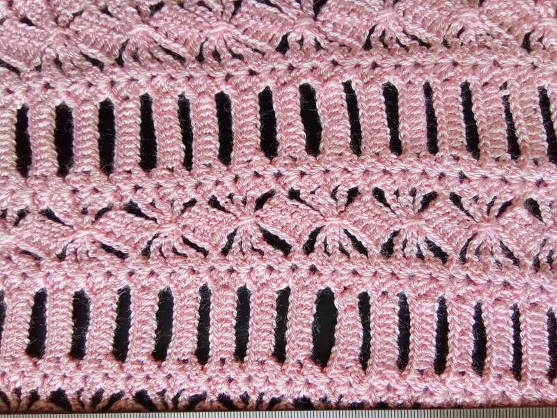 Lovely pink vintage crocheted tray cloth