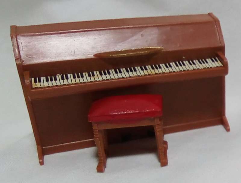 VINTAGE 1950`s BLUE BOX DOLL`S HOUSE Including FURNITURE AND FIGURES!!