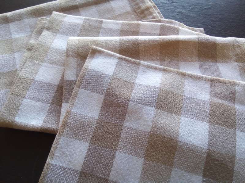 Four vintage cotton napkins