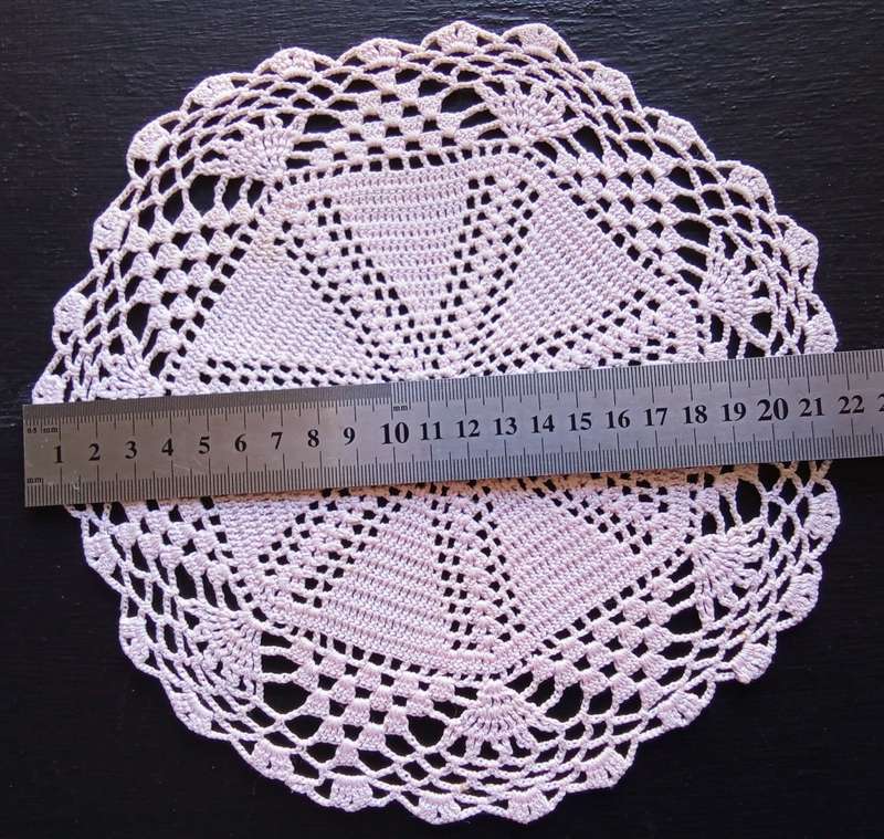 Stunning soft pink vintage crocheted doily