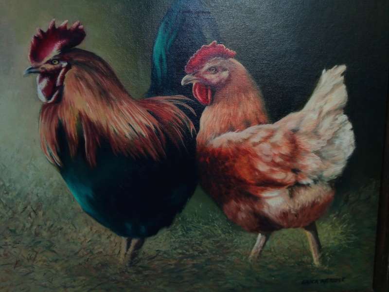 Handsome couple - Stunning original vibrant painting - by Erica Attridge