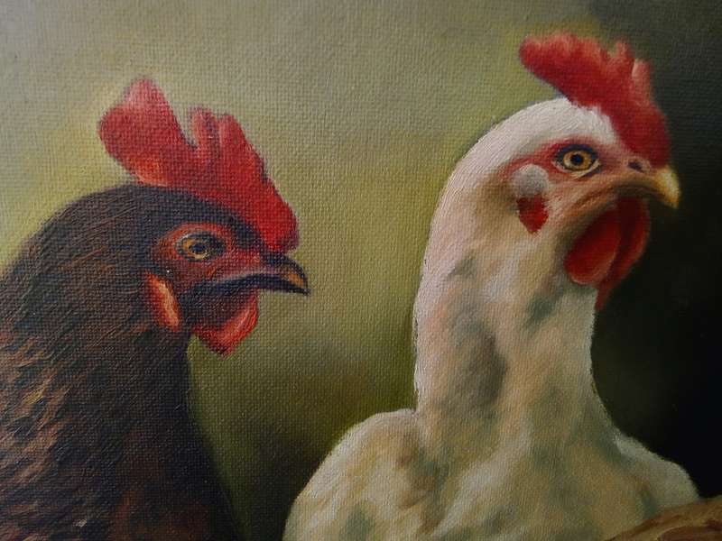 Three ladies - Stunning original vibrant painting - by Erica Attridge
