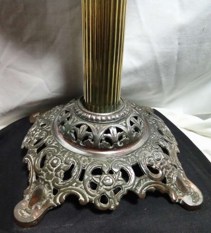 Magnificent Antique Edward Miller and Company Embossed Banquet Oil Lamp