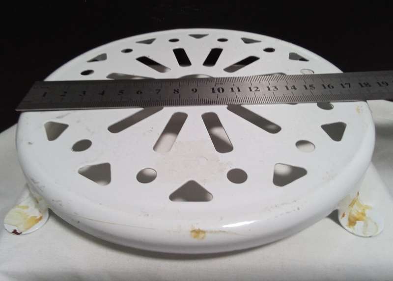Vintage enamel metal trivet