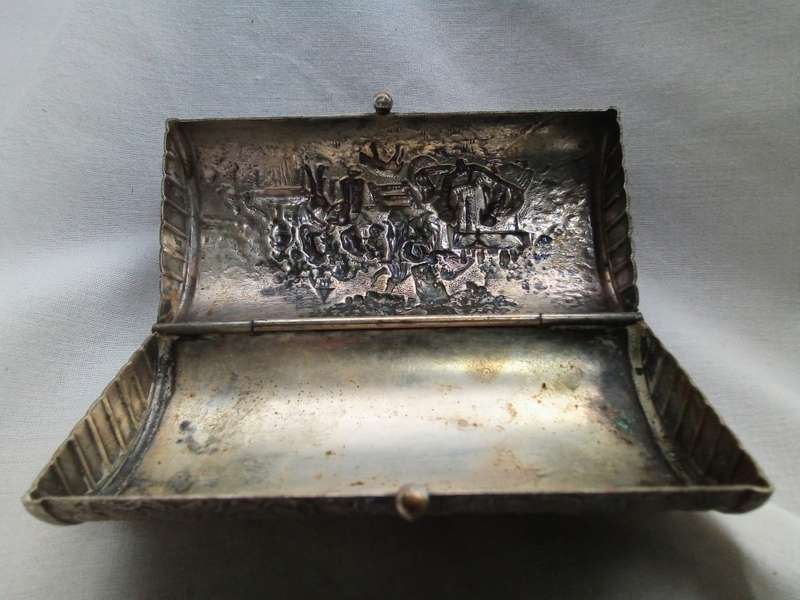 Antique Hans Jensen Denmark Silver Hinged Clasp Box c. 1900