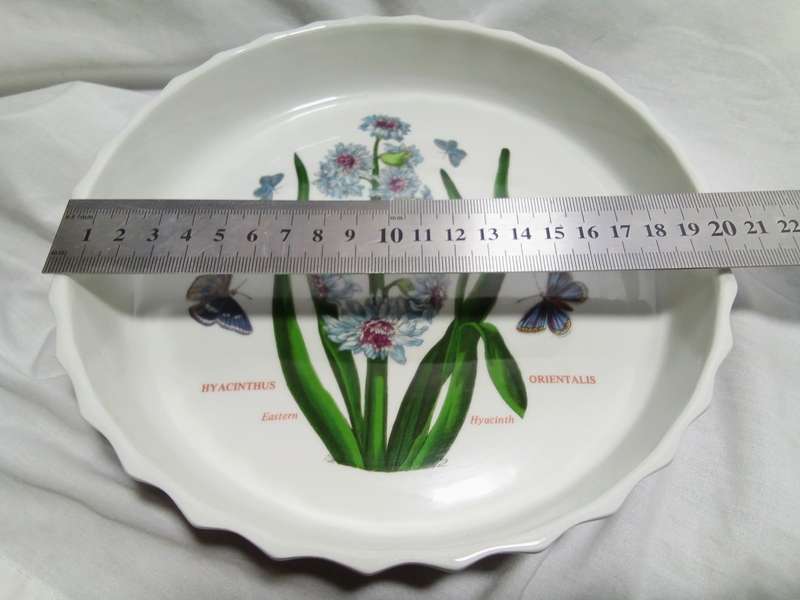 Beautiful Portmeirion Botanic Garden - Hyacinthus Orientalis - 20cms Tart/Quiche Dish