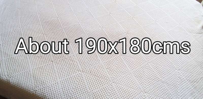 Gorgeous white hand crocheted cotton chenille blanket/throw