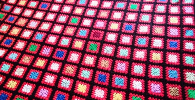 Stunning vintage hand crocheted blanket (About 120x260cms)
