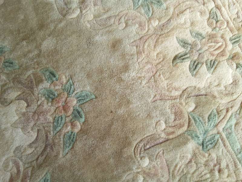 A lovely vintage (possibly antique) Chinese rug in muted colours (2.75x1.83m)