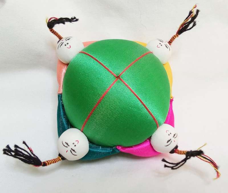 Chinese Vintage green Round Pin Cushion - unused