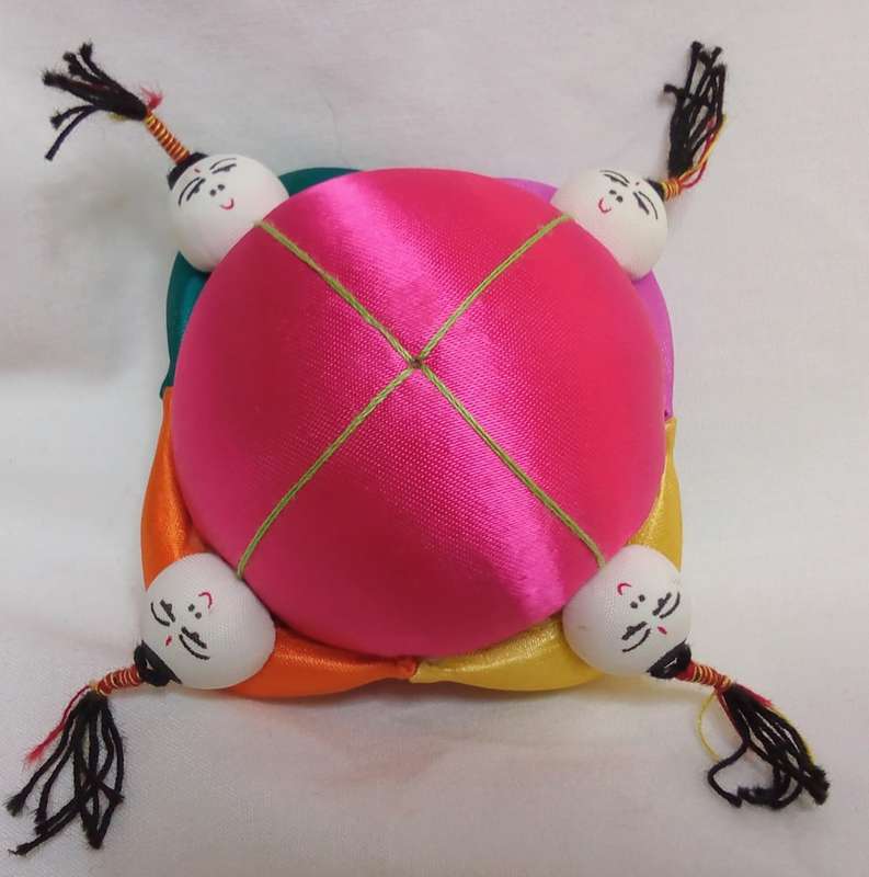 Chinese Vintage pink Round Pin Cushion - unused