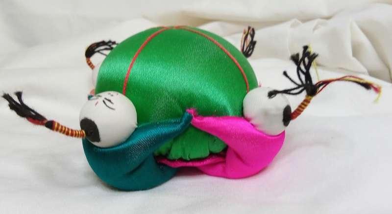 Chinese Vintage green Round Pin Cushion - unused