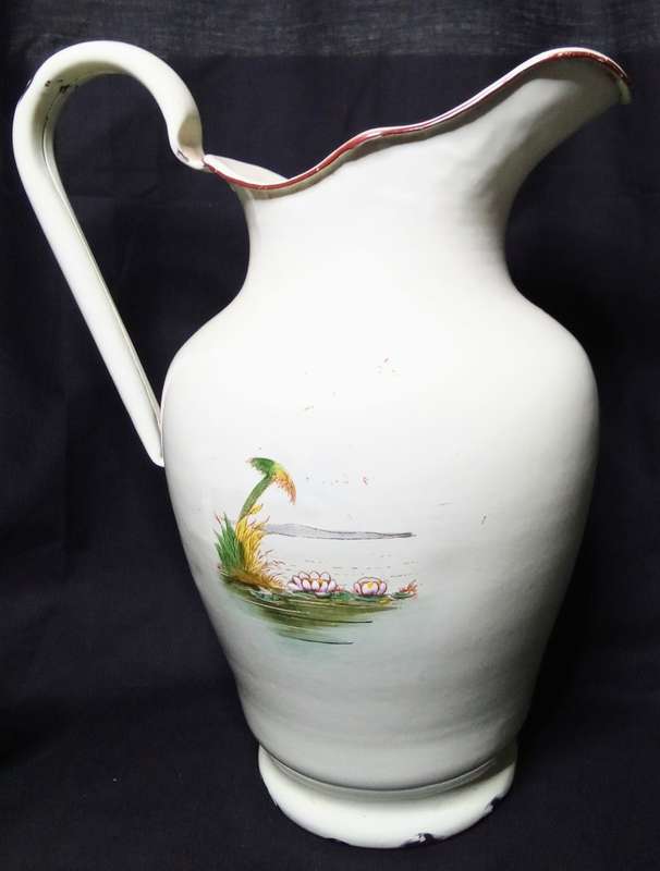 Most magnificent Antique enamel wash set