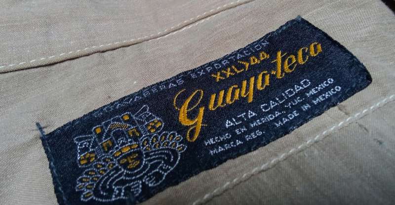Vintage Cuban style GUAYA-TECA embroidered shirt