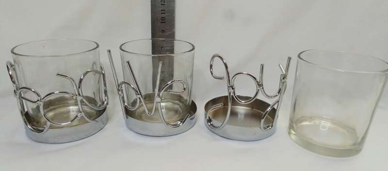 Christmas (or any day really!) Joy, Peace and Love candle holders