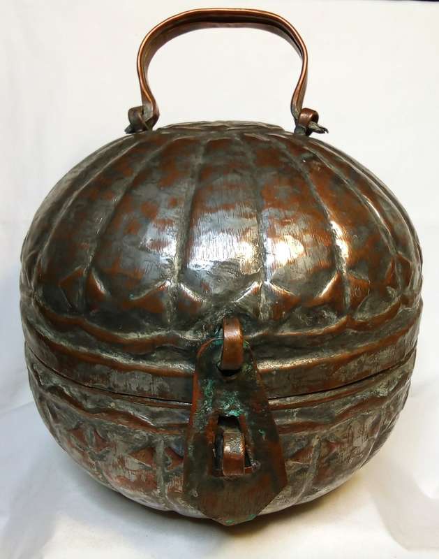 Stunning Antique copper Chapati box