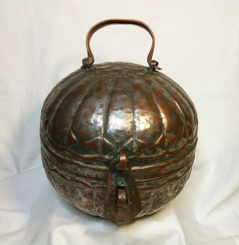 Stunning Antique copper Chapati box