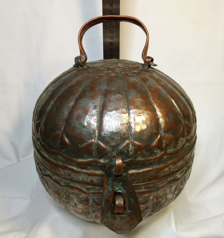 Stunning Antique copper Chapati box