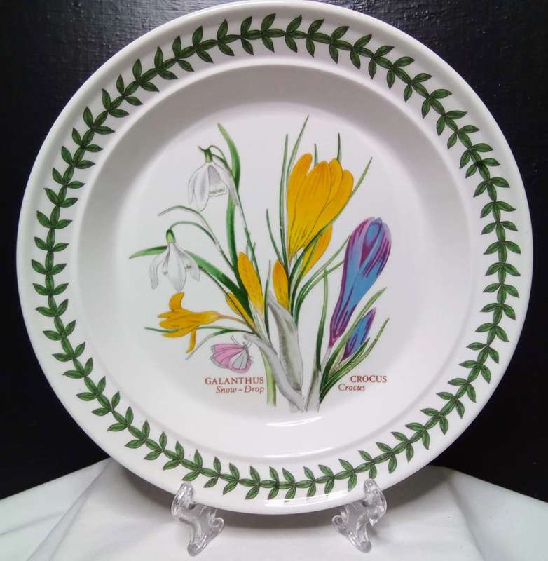 Portmeirion side plate - Crocus and Snow drops Botanical Garden Collection Made in Britain